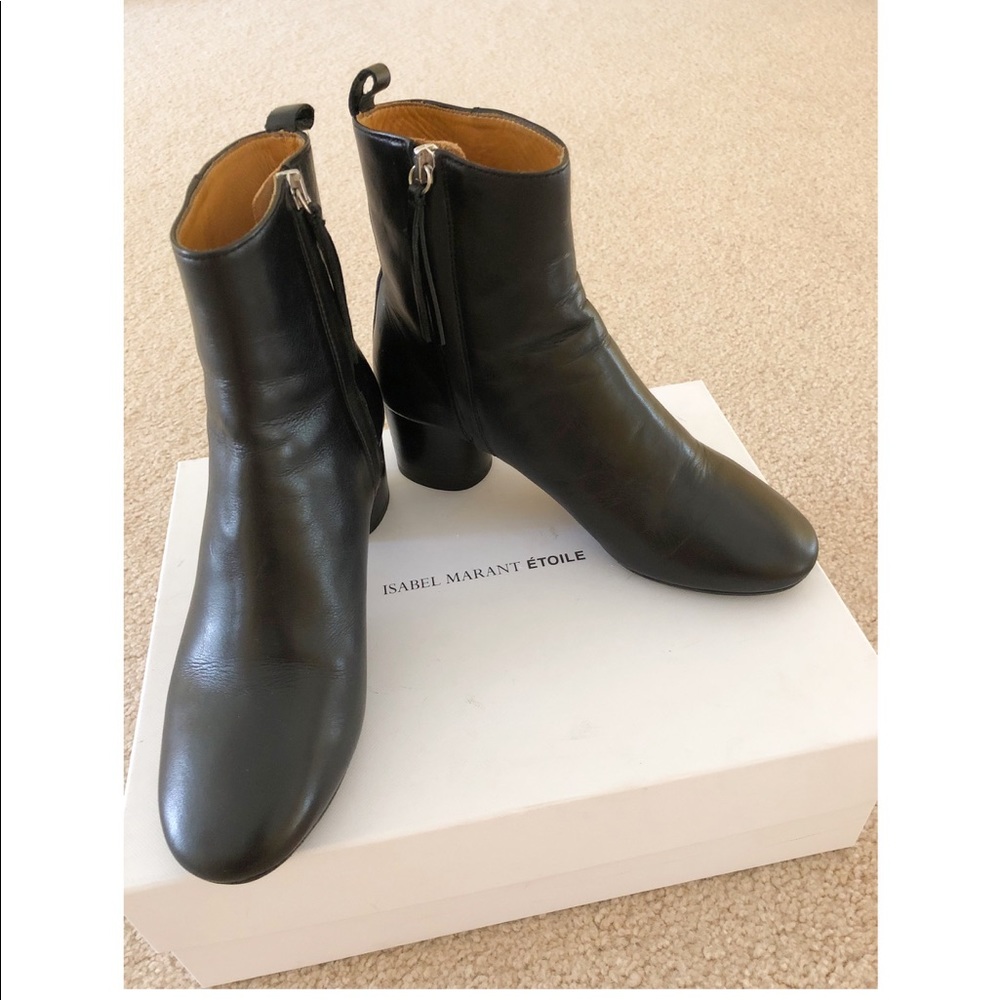 Isabel Marant Deyissa Black Leather Boots Sz US 6